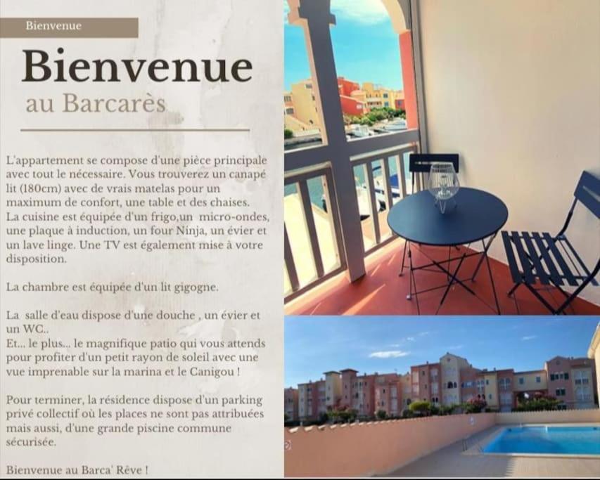 Superbe Studio Renove Avec Piscine Et Vue Marina Le Barcarès Buitenkant foto
